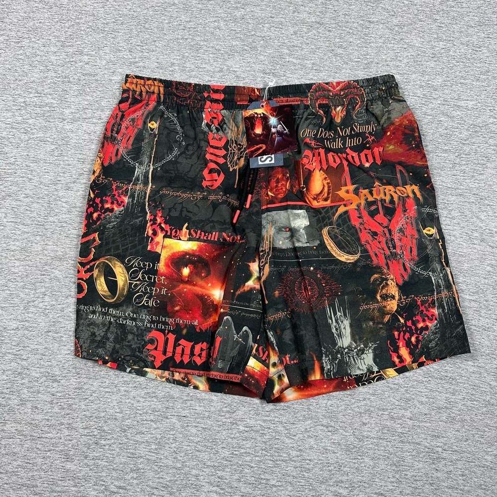 RSVLTS Lord of the Rings Hybrid Swim Shorts Mens Large Forces of Mordor NEW